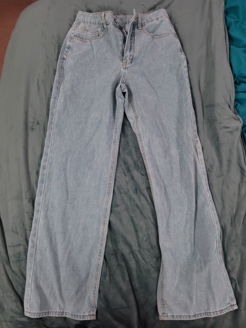 SHEIN Light Blue Wide Leg Jeans - High Rise Flare